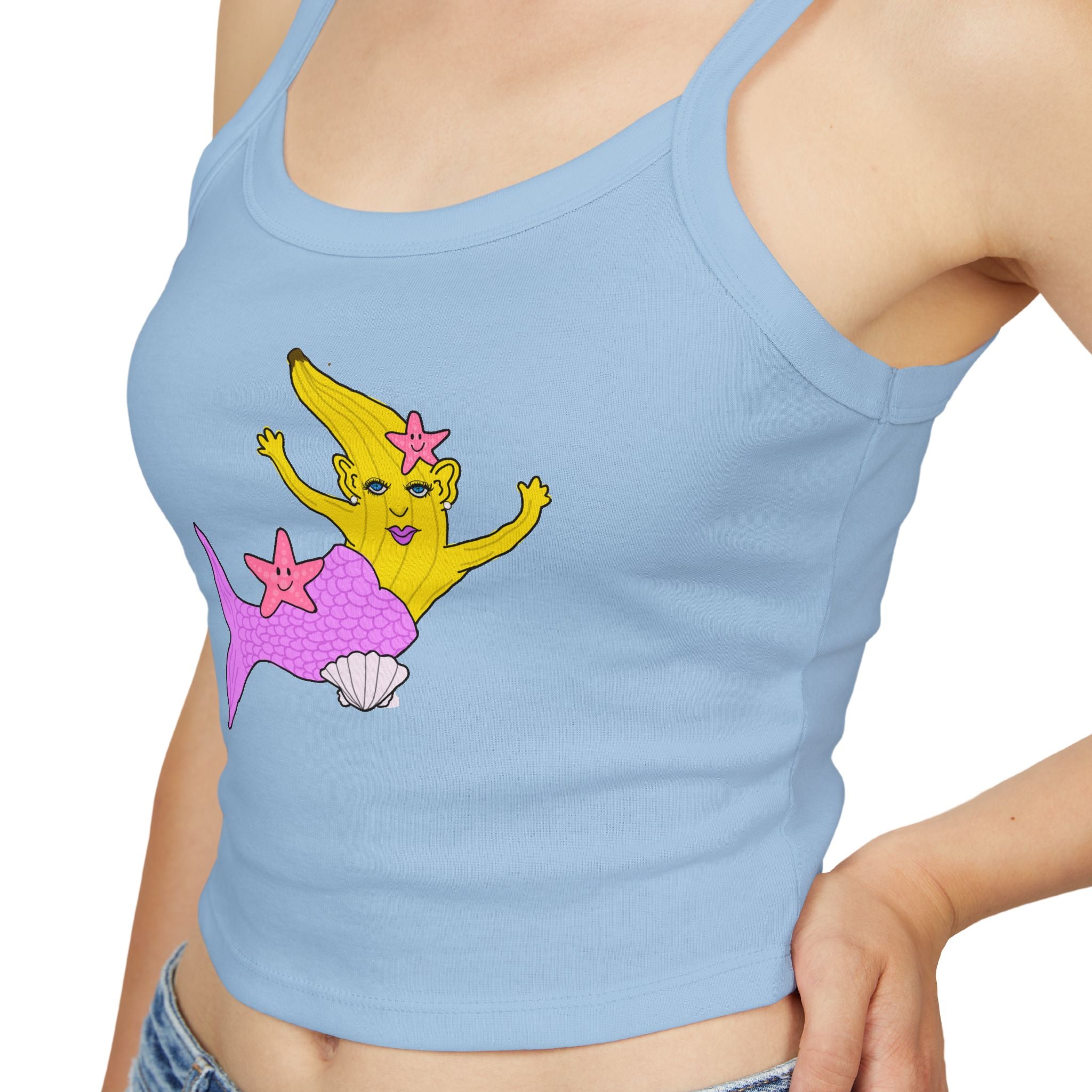 Wanna Play Mermaids? Cropped Tank